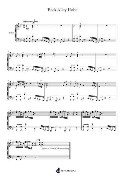 Back Alley Heist Sheet Music by Ashif Hakik-Arr.Leighborn