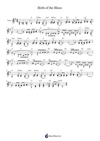 Birth of the Blues Sheet Music by Ray Henderson-Arr.Lornas Buckdick