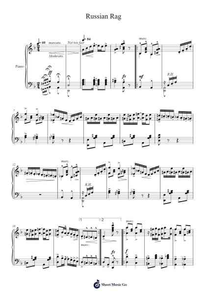 Russian Rag Sheet Music by George L Cobb-Arr.Faithevice