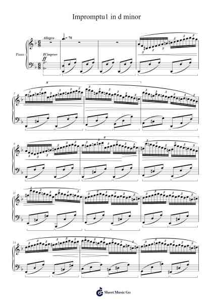 Impromptu1 in d minor Sheet Music by undefined-Arr.Zarol Hayleste