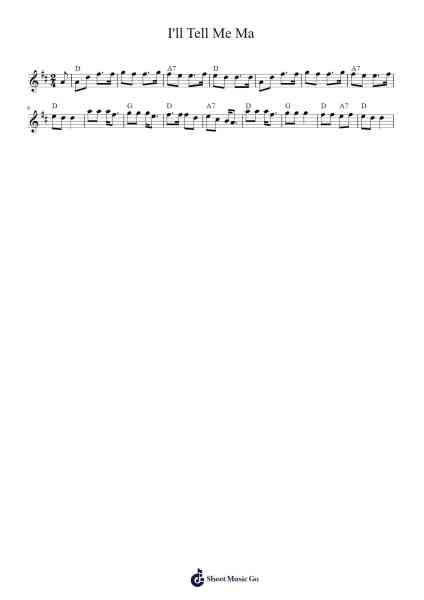I'll Tell Me Ma Sheet Music by undefined-Arr.Temvogt Roblome