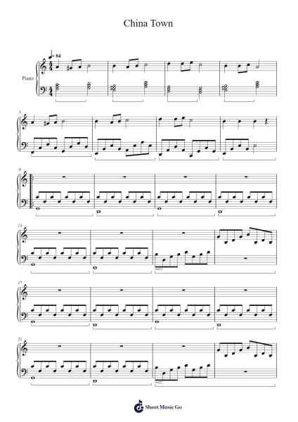 China Town Sheet Music by Caparezza-Arr.Shawqe Bryy