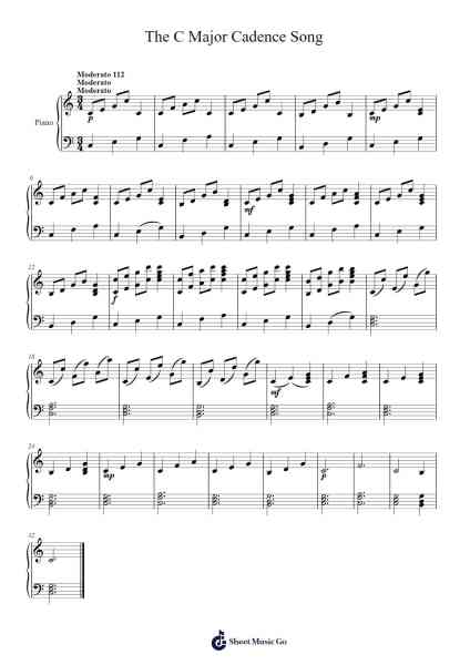The C Major Cadence Song Sheet Music by Allyson Zolner-Arr.Wildmy
