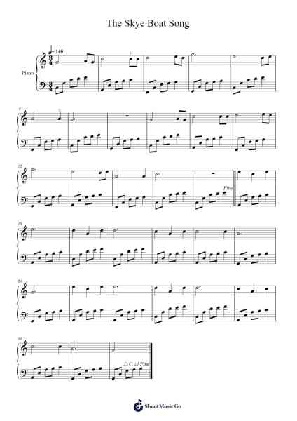 The Skye Boat Song Sheet Music by undefined-Arr.Rocius