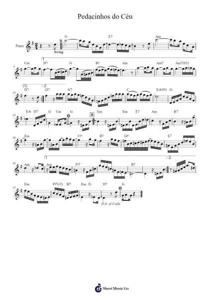 Pedacinhos do Céu Sheet Music by Waldyr Azevedo-Arr.Boylerod