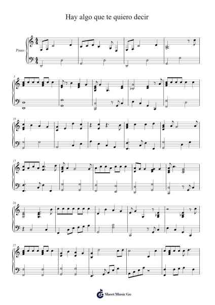 Hay algo que te quiero decir Sheet Music by Francisco Quesada-Arr.Osham Noelchi