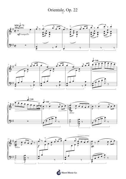 Orientale, Op. 22 Sheet Music by Cécile Chaminade-Arr.Maypaul