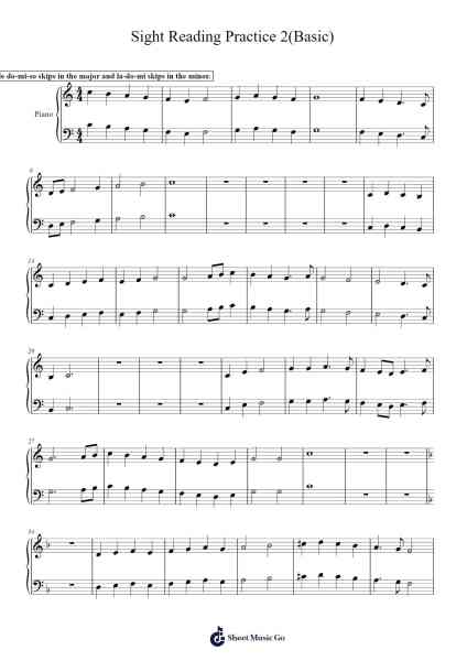 Sight Reading Practice 2(Basic) Sheet Music by undefined-Arr.Shertram