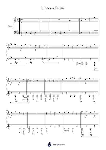 Euphoria Theme Sheet Music by undefined-Arr.O'Neilgrey