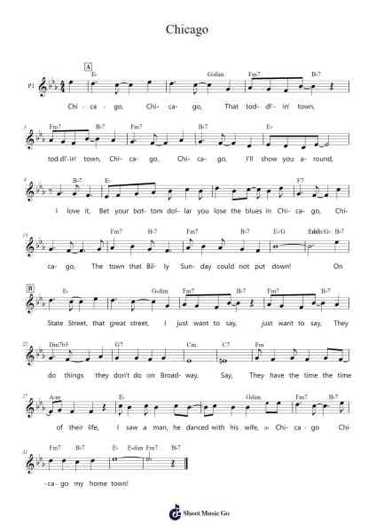 Chicago Sheet Music by Fred Fisher-Arr.Invy