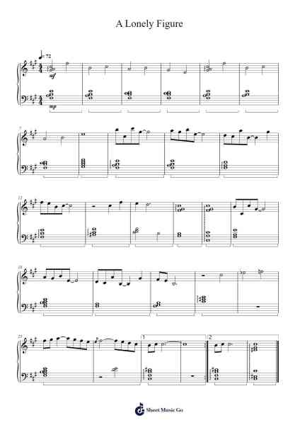 A Lonely Figure Sheet Music by undefined-Arr.Ruthives Sibylxy
