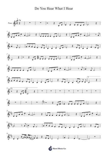 Do You Hear What I Hear Sheet Music by Carrie Underwood-Arr.Ronglenn