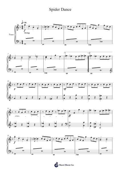 Spider Dance Sheet Music by Toby Fox-Arr.Huttwer Sampland