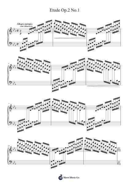 Etude Op.2 No.1 Sheet Music by M.S. Vovos-Arr.Serles