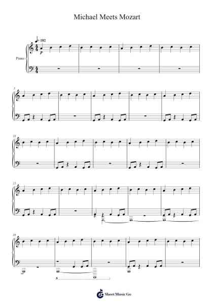 Michael Meets Mozart Sheet Music by Crodre Kipqe-Arr.Gwenning