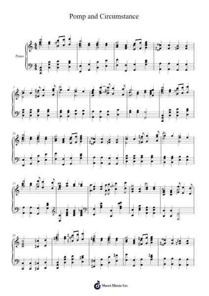 Pomp and Circumstance March No. 1 in D Sheet Music by undefined-Arr.Leifres