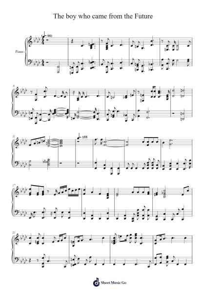 The boy who came from the Future Sheet Music by Shunsuke Kikuchi-Arr.Muleif Jordawn