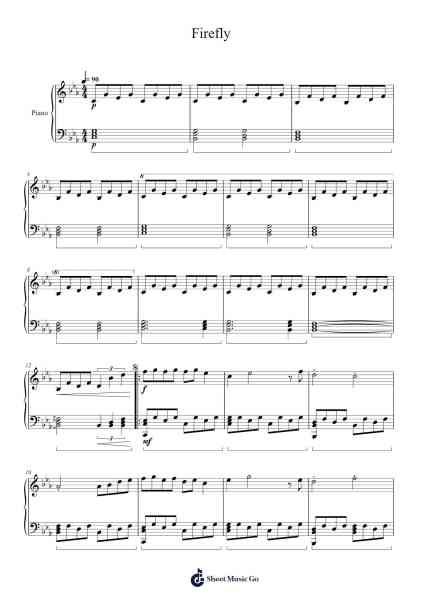 Firefly Sheet Music by Ole W.-Arr.Mervan