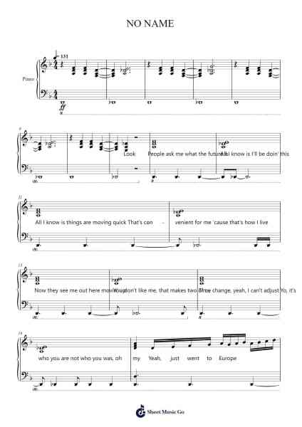 NO NAME Sheet Music by undefined-Arr.Payrusk