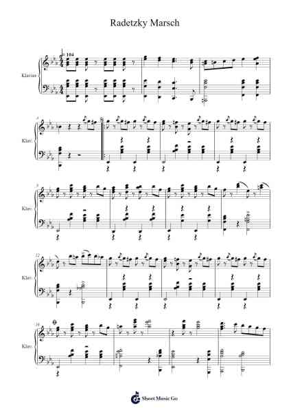 Radetzky Marsch Sheet Music by Johann Strauss (Vater)-Arr.Fitzbaird Marreade