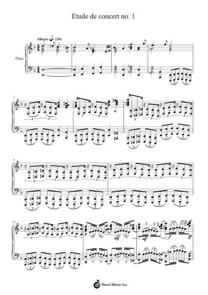 Etude de concert no. 1 Sheet Music by Beautle-Arr.Wyann Ianli