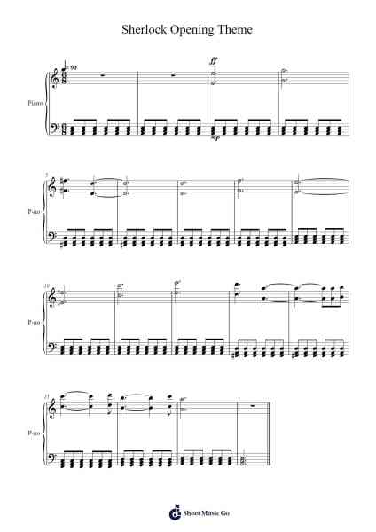 Sherlock Opening Theme Sheet Music by undefined-Arr.Cookeda