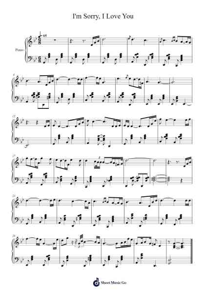 I'm Sorry, I Love You OST Sheet Music by undefined-Arr.Ivessid