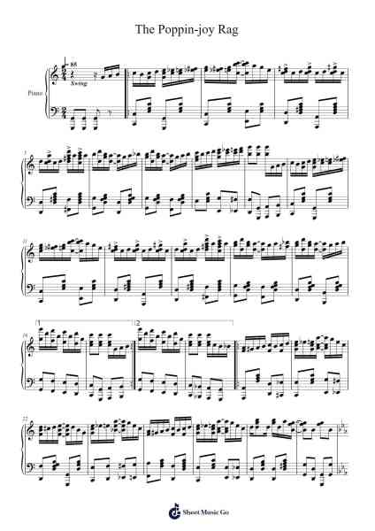 The Poppin-joy Rag Sheet Music by Patrick Miltenburg-Arr.Ralphleign