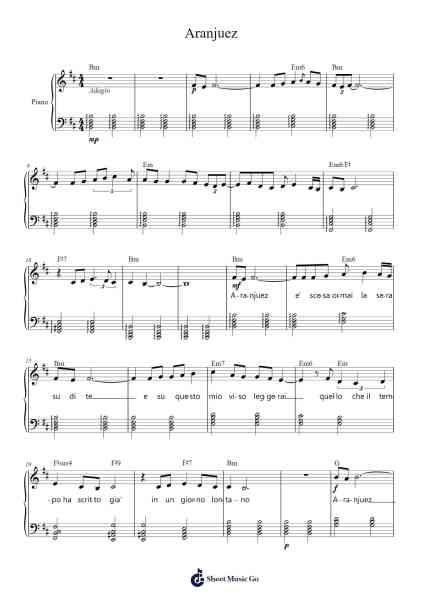Aranjuez Sheet Music by Joaquín Rodrigo-Arr.Joanbar Crichniel