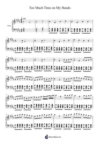 Too Much Time on My Hands Sheet Music by Ethan Shewchuk-Arr.Houscent Surnat
