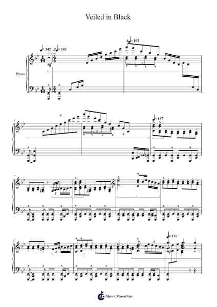 Veiled in Black Sheet Music by Yoko Shimomura-Arr.Jesine