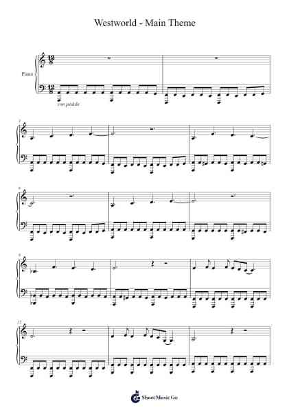 Westworld - Main Theme Sheet Music by Alice Kim-Arr.Joeswift Mcyves