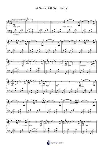 A Sense Of Symmetry (from Seven Days Walking: Day 6) Sheet Music by Ludovico Einaudi-Arr.Buckclough Woogold
