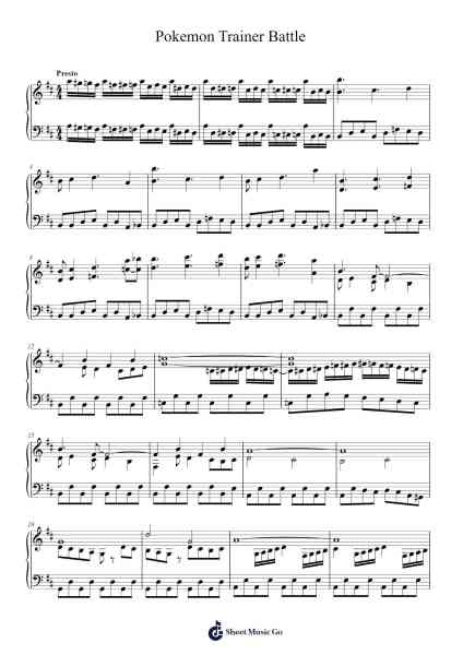 Pokemon Trainer Battle Sheet Music by undefined-Arr.Leostone Swinclaude