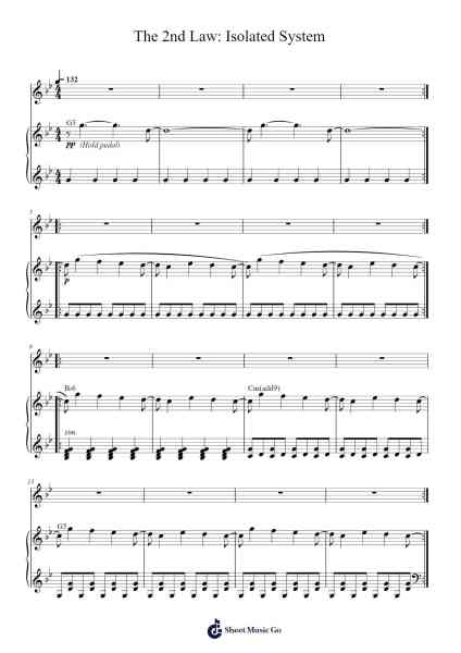 The 2nd Law: Isolated System Sheet Music by Muse-Arr.Jesphy Vebmons