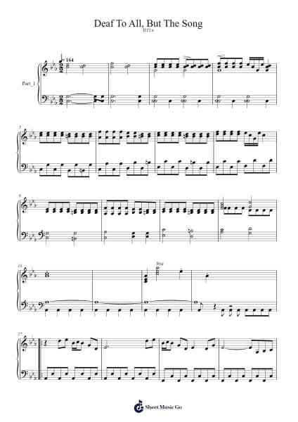 Deaf To All, But The Song Sheet Music by ZUN-Arr.Cooholt Hogreen