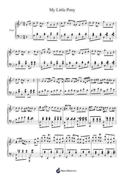My Little Pony Sheet Music by 丹尼尔·英格-Arr.Tenings