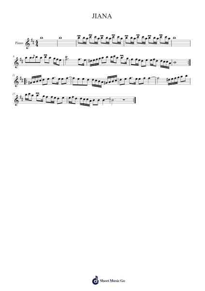 JIANA Sheet Music by Baciul Fluieras din Marginime-Arr.Scripla Brookfe