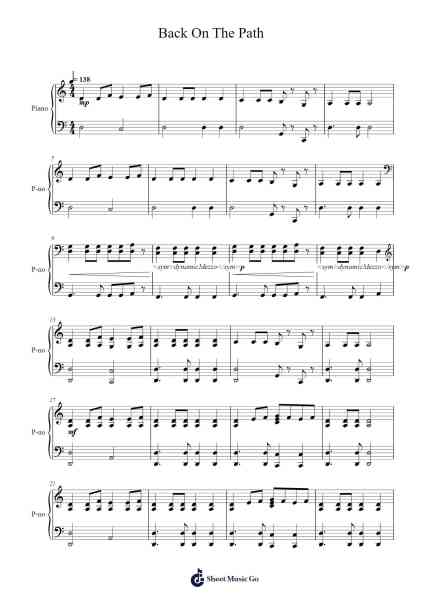 Back On The Path Sheet Music by Marcin Przybyłowicz-Arr.Campbriel