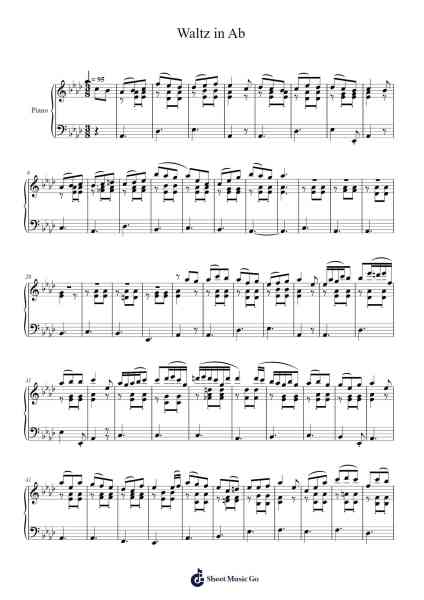 Waltz in Ab Sheet Music by Joshua Thompson-Arr.Attcolm