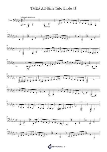 Etude #3 for Tuba Sheet Music by undefined-Arr.Bairdbian Lystan