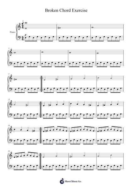 Broken Chord Exercise Sheet Music by undefined-Arr.Dougnick Steinmeo