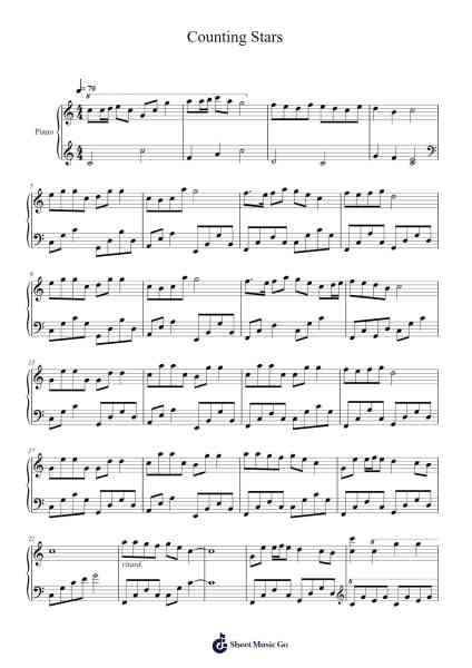 Counting Stars Sheet Music by Turrine Newtance-Arr.Arabias