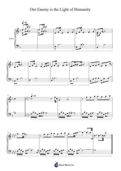 Our Enemy is the Light of Humanity Sheet Music by Kevin Penkin-Arr.Kerrdutt Anda