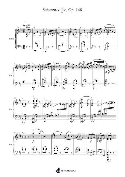 Scherzo-valse, Op. 148 Sheet Music by Cécile Chaminade-Arr.Sigwy Lorxine