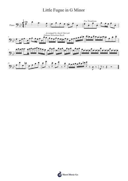 Little Fugue in G Minor Notenblatt von undefined-Arr.Bardtrid