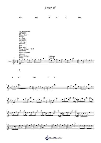 Even If Sheet Music by Mercy Me-Arr.Dileste Conloyd