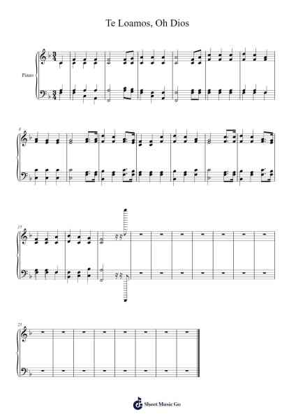 Te Loamos, Oh Dios Sheet Music by J.J. Husband-Arr.Blybohm