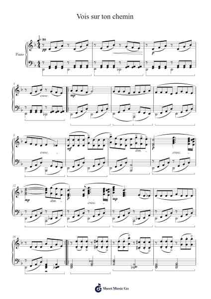 Vois sur ton chemin Sheet Music by Monsieur Mathieu-Arr.Jeno Willlotte