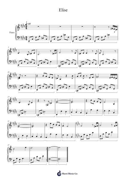 Elise Sheet Music by Noriyuki Iwadare-Arr.Stilling
